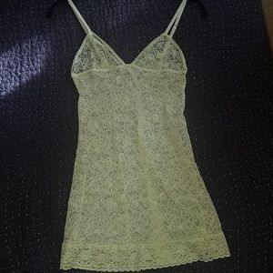 Victoria's secret yellow lace lingerie.
